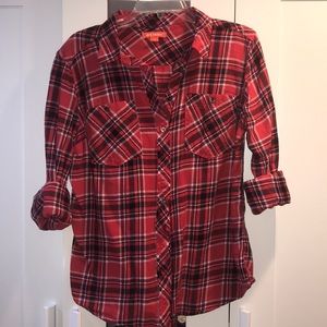 NWOT Plaid Button Down Long Sleeve